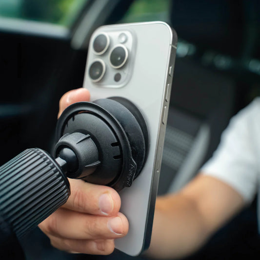 Magnetic VACUUM cell phone holder UNIVERSAL for car ventilation grille incl. magnetic VACUUM patch