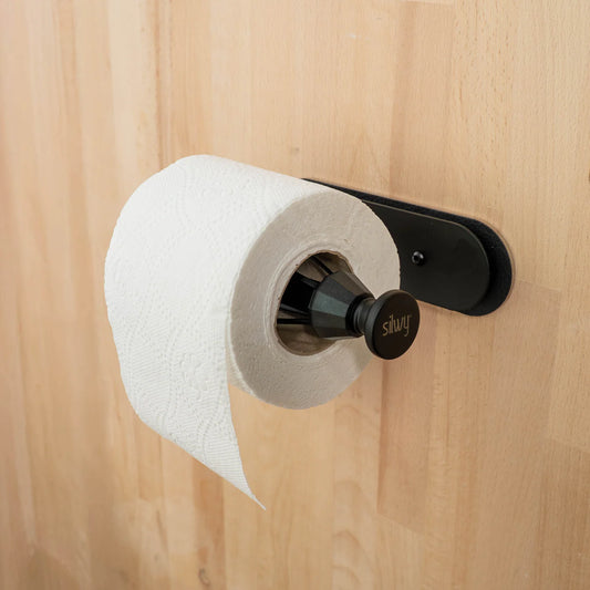 Magnetic toilet roll holder incl. metal strip