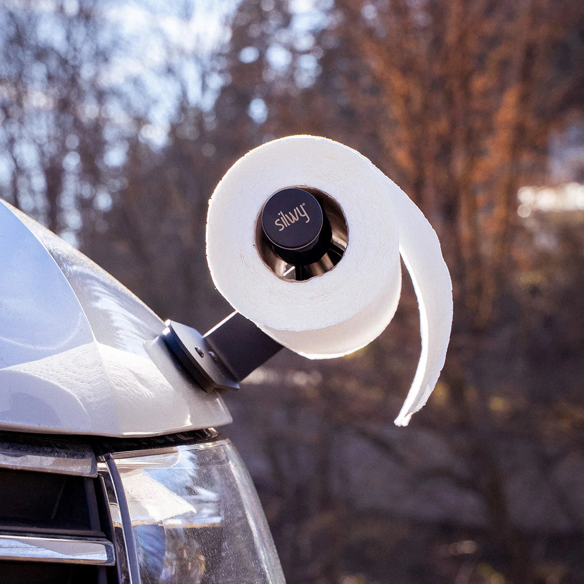Magnetic kitchen roll holder
