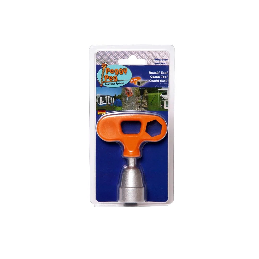 Combi Tool Aluminum • 2-piece (HP68) • Aluminum screw tool for all Peggy Peg screw-in pegs