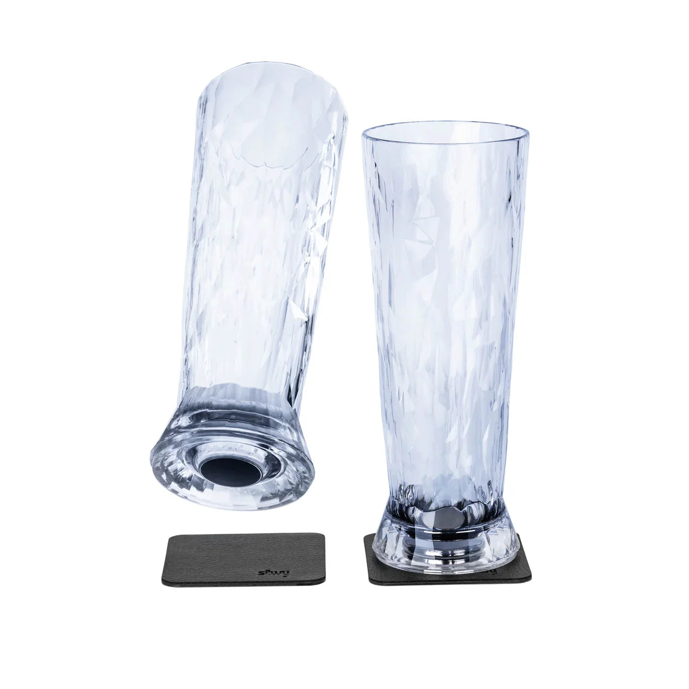 Two Magnetic Drinking Beer Glasses
