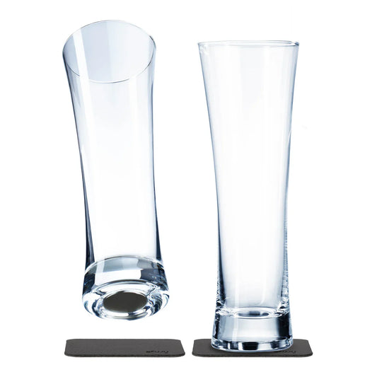 Two Crystal Beer Glasses