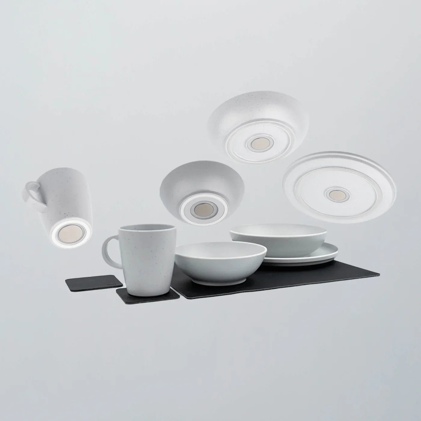 Grey tableware set