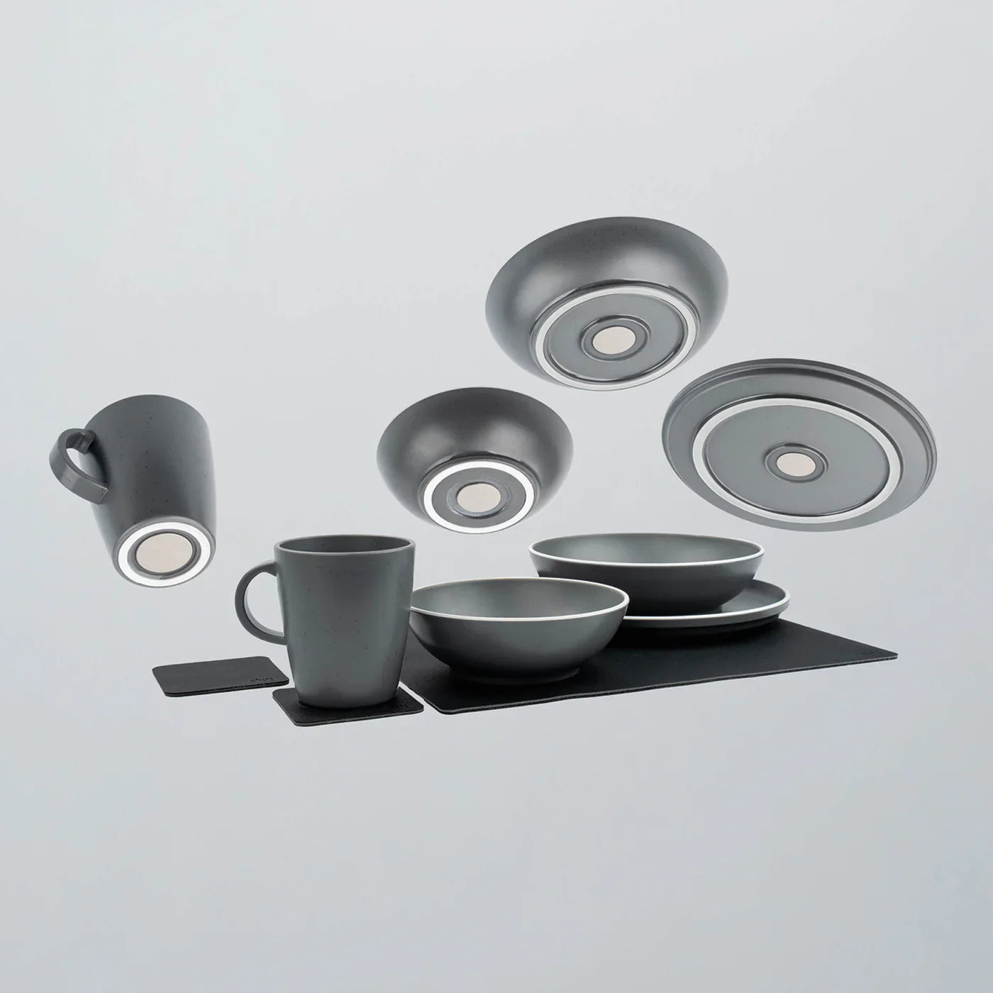 Dark grey tableware set