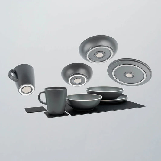 Dark grey tableware set