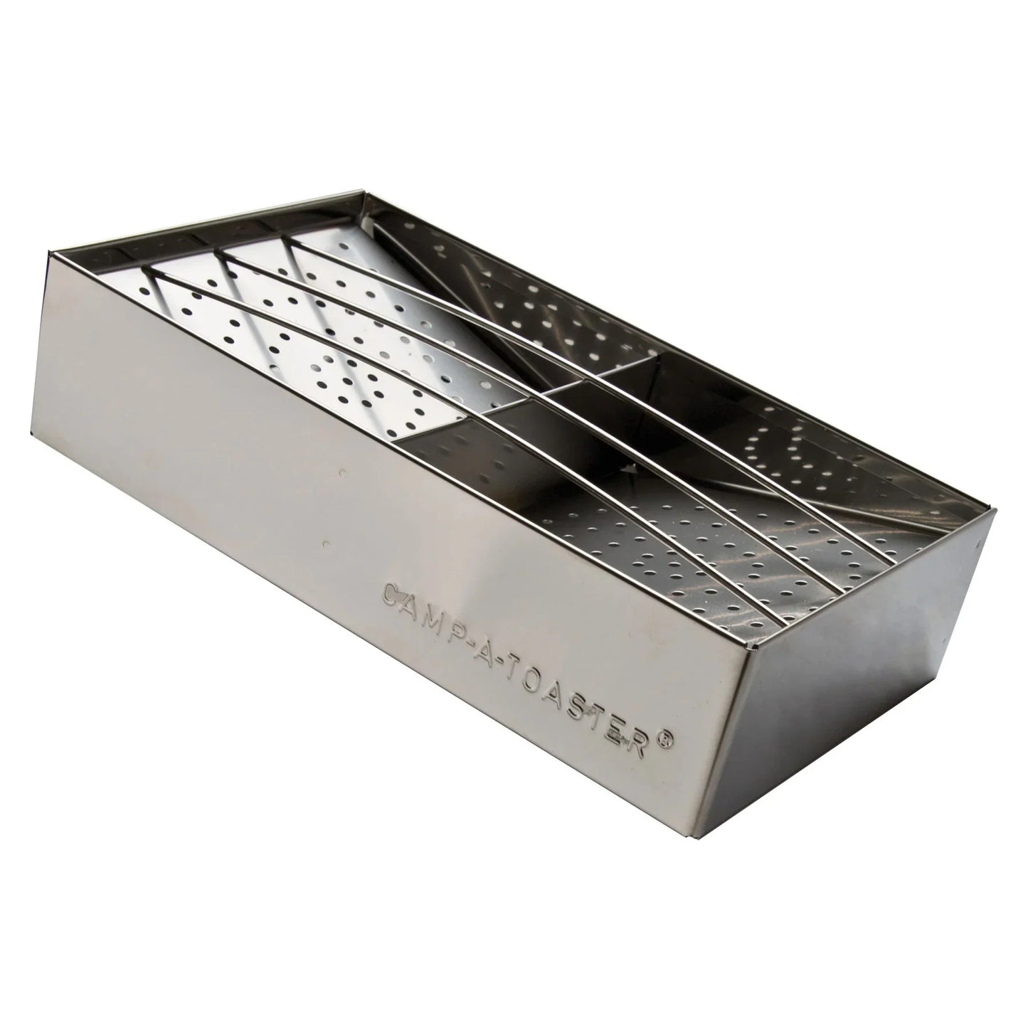 CAMP-A-TOASTER® Stainless Steel • Single Piece • Best 2-Slice Camping Toaster for Gas Stoves