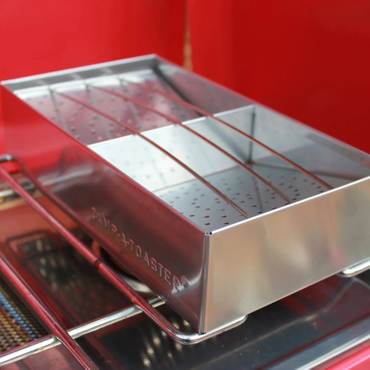 CAMP-A-TOASTER® Stainless Steel • Single Piece • Best 2-Slice Camping Toaster for Gas Stoves