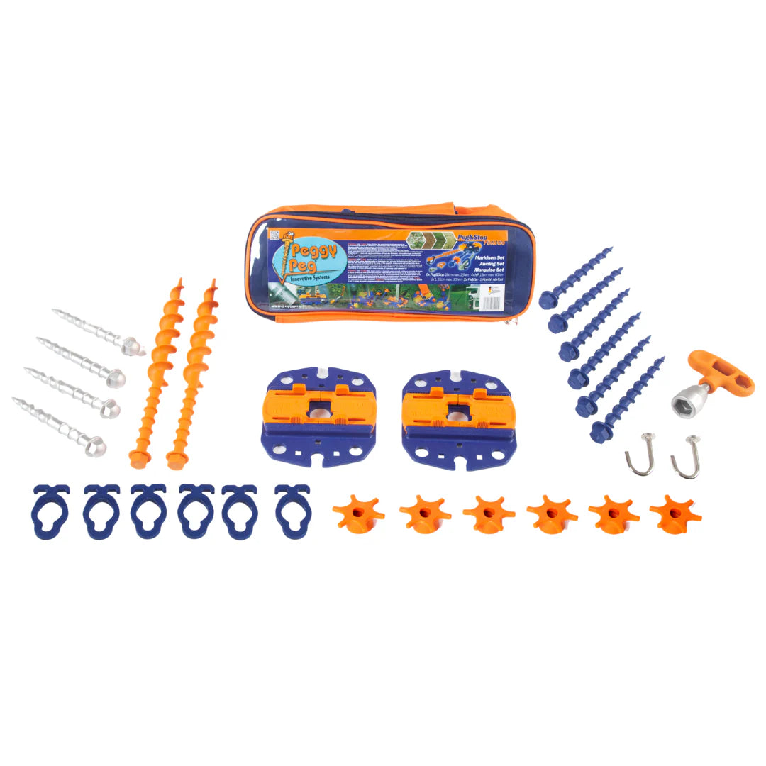 Fix&Go Peg&Stop Awning Set • Set incl. Bag (PP99) • Thule Omnistor, Dometic & Fiamma Awning Anchoring System