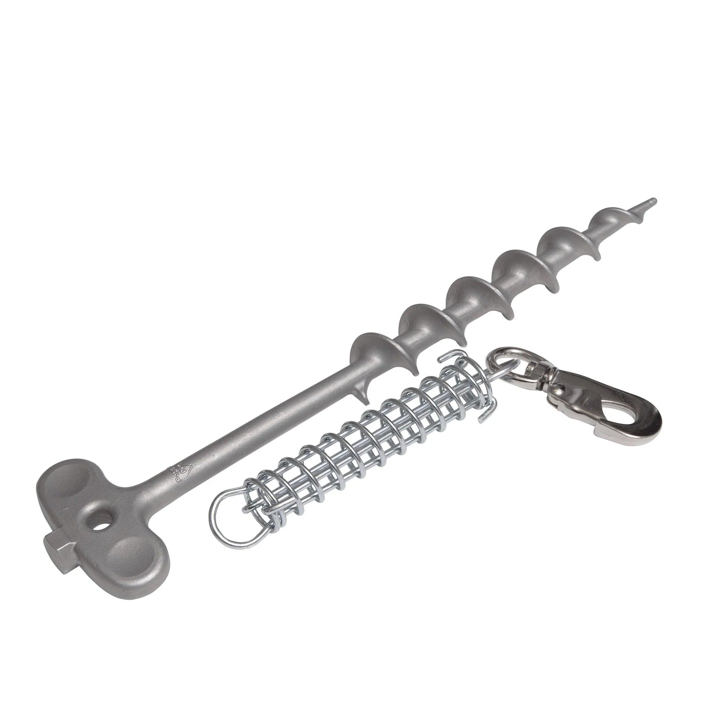 PetPeg 2.0 • Single part (HP63) • Stainless steel ground anchor with shock absorber for pets up to 45 kg