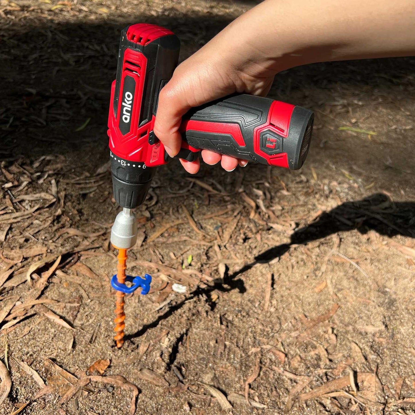 Aluminum adapter for combi tool • Single part (HP66) • Aluminum drill attachment for all screw-in pegs from Peggy Peg