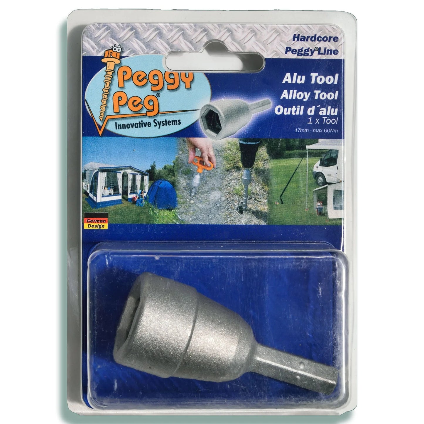 Combi Tool Aluminum • 2-piece (HP68) • Aluminum screw tool for all Peggy Peg screw-in pegs