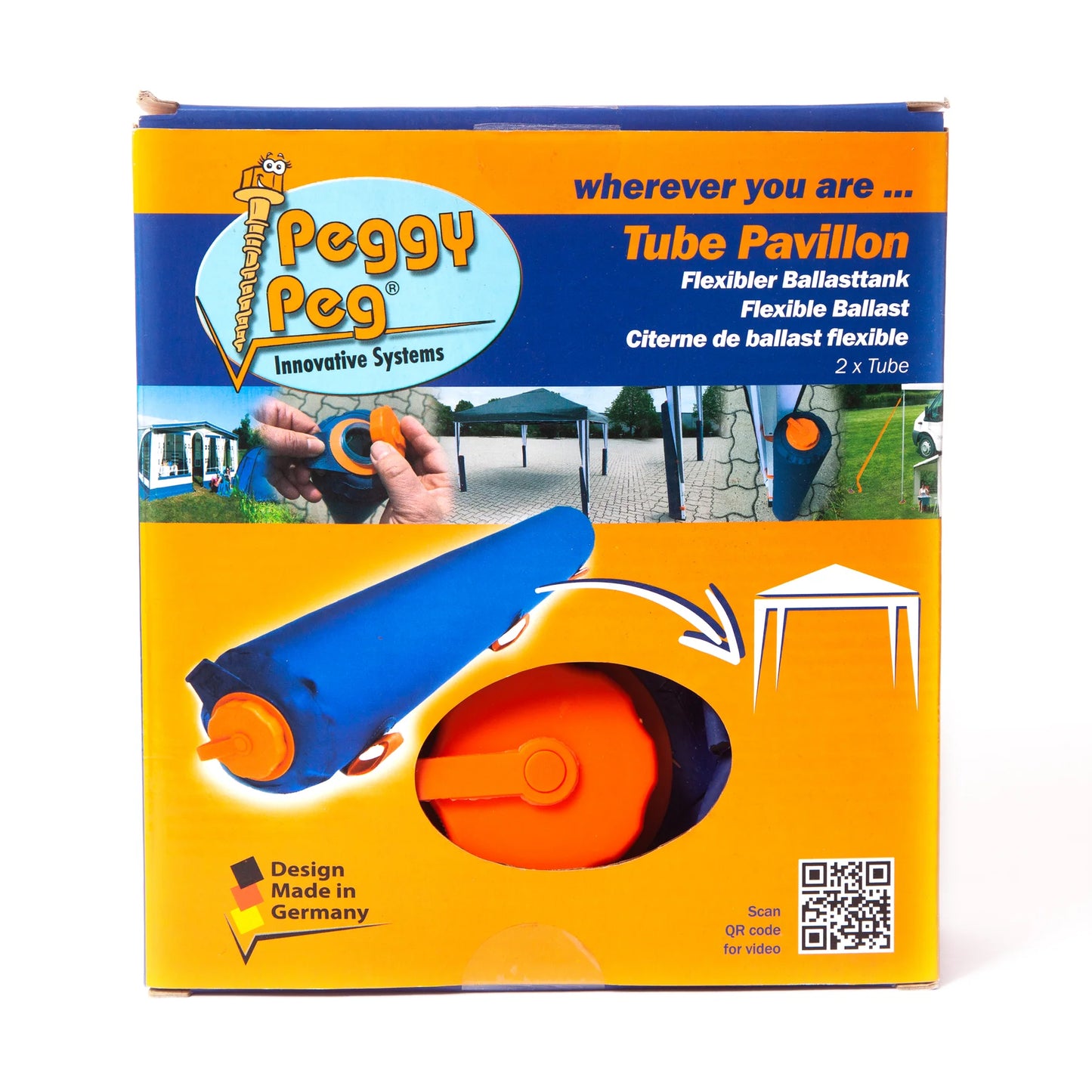 Tube Pavilion / Flexible Ballast Tank • 2-pack (PP26) • Secure hold for your pavilion (tent) even on asphalt - For awnings, please order item no. PP22