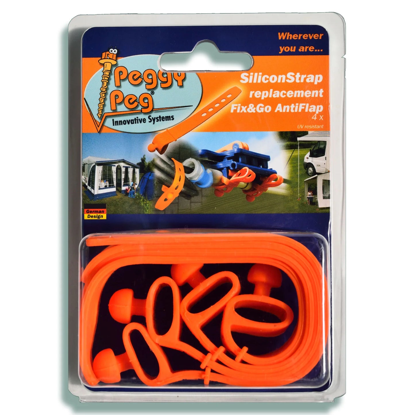 Silicon Strap • 4er-Pack (PP24) • Ersatzteil für Antiflap, Flexible & wiederverwendbare Kabelbinder