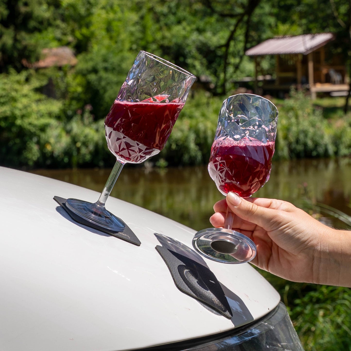 Magnet-Kunststoffgläser WEIN PRISMA