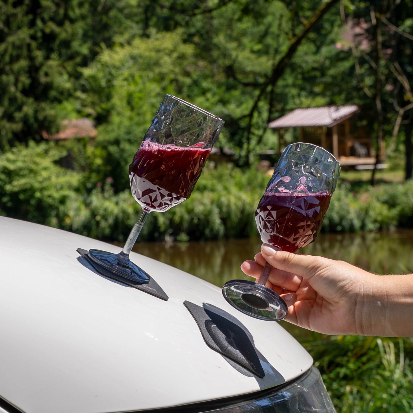 Magnet-Kunststoffgläser WEIN PRISMA