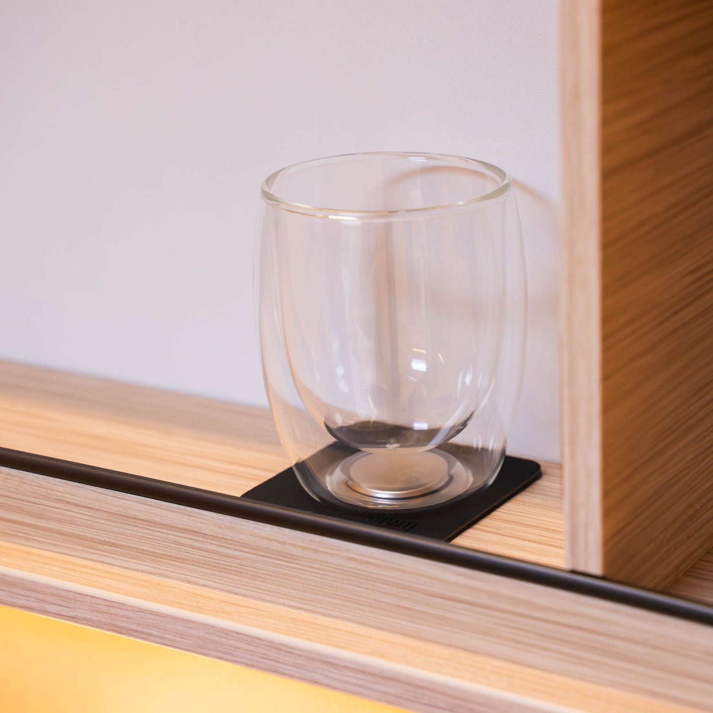 Magnet crystal glass double walled