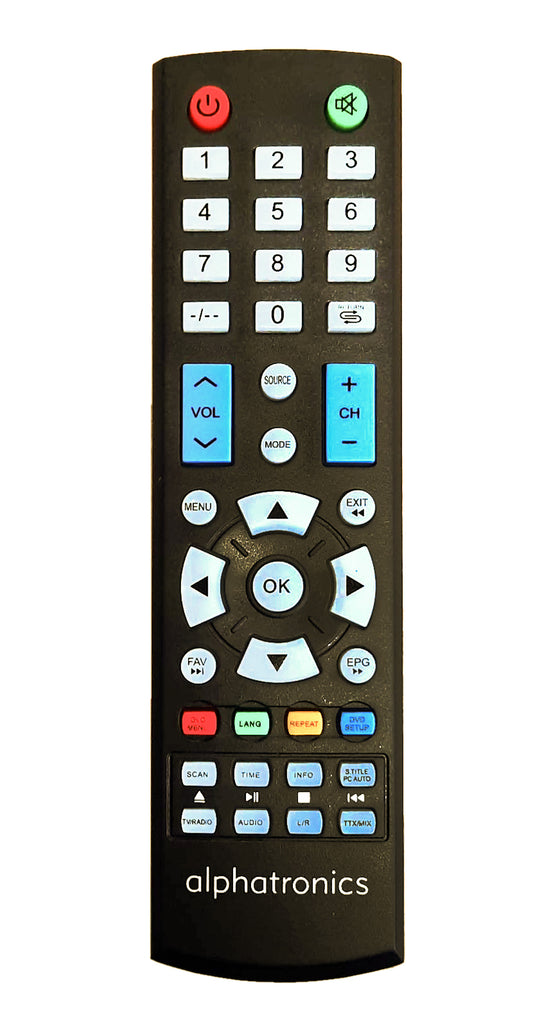 Fernbedienung für den alphatronics Fernseher M-19WeWD TV/DVD LED
