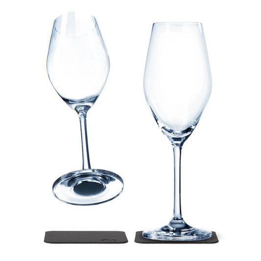 Two Crystal Champagne Glasses