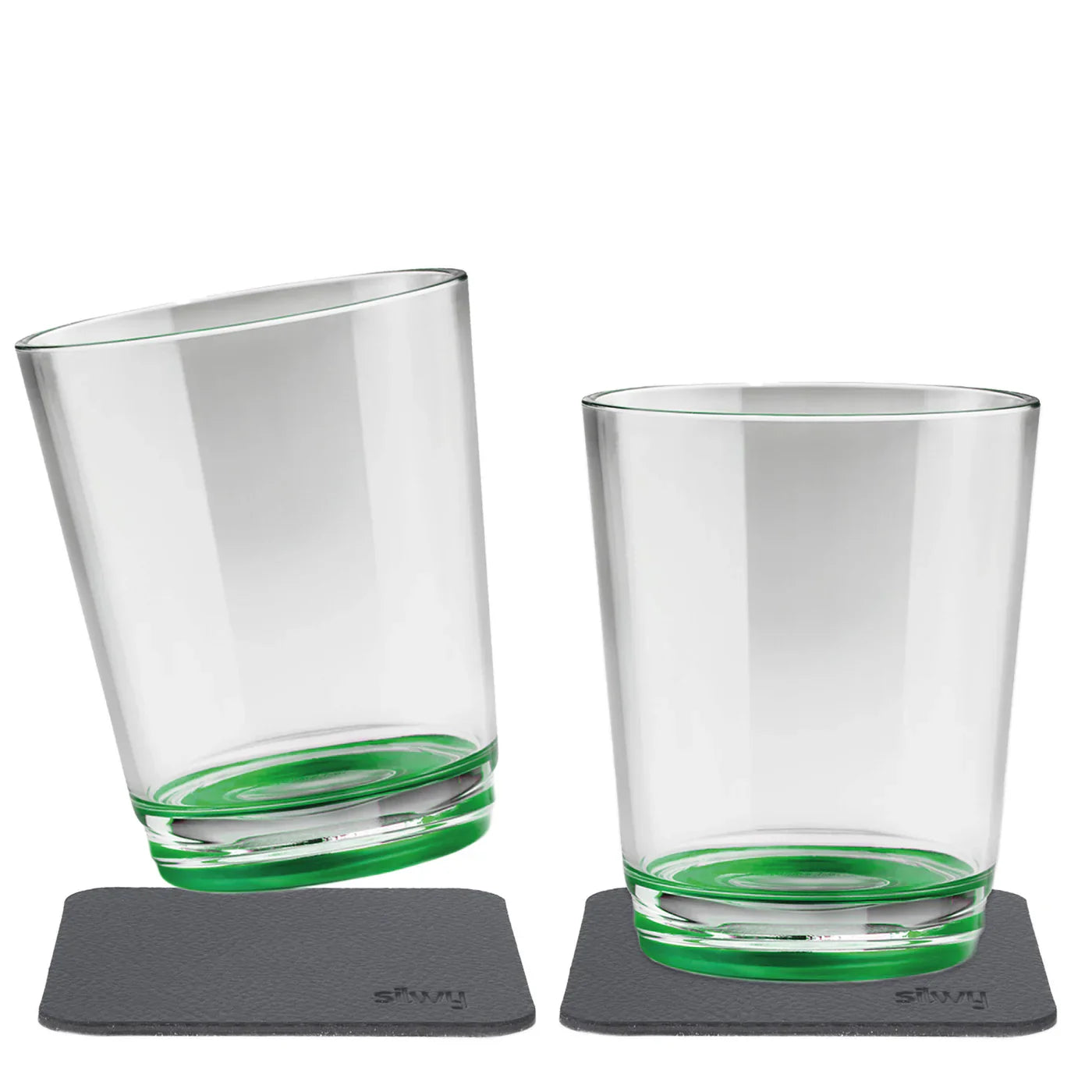 Two Green Magnetic Drinking Cups