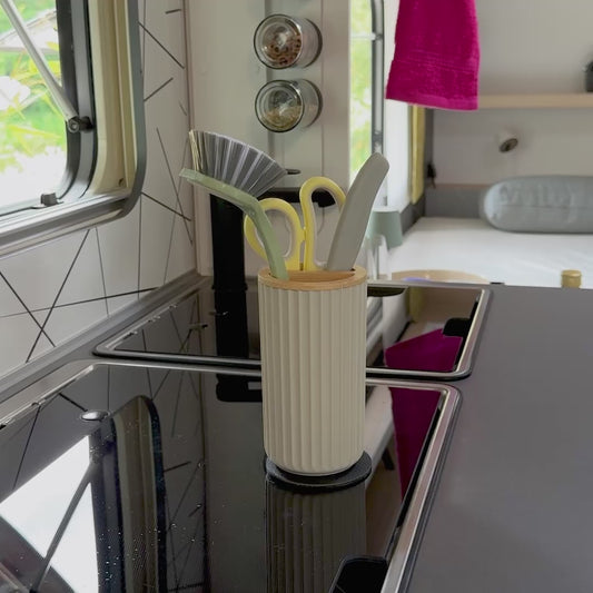 Gobelet magnétique pour brosses à dents avec pad – NOIR
