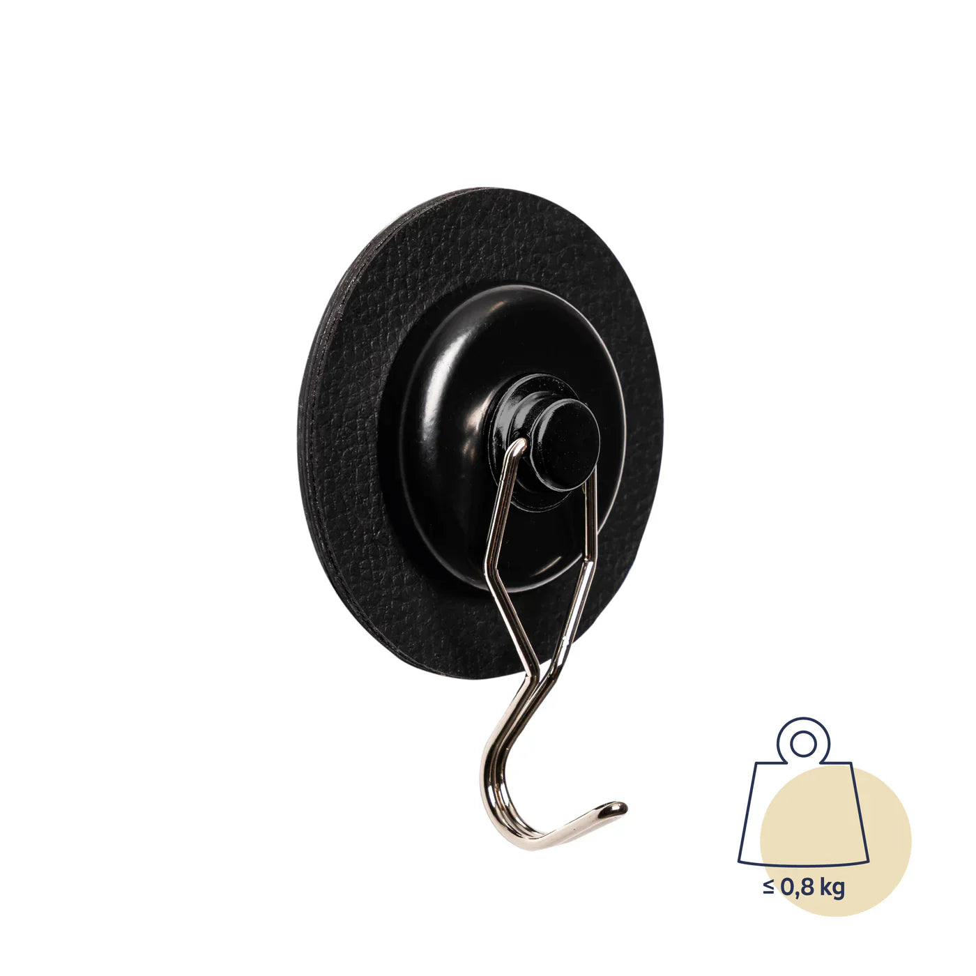 A Black Magnetic Hook with Black Pad