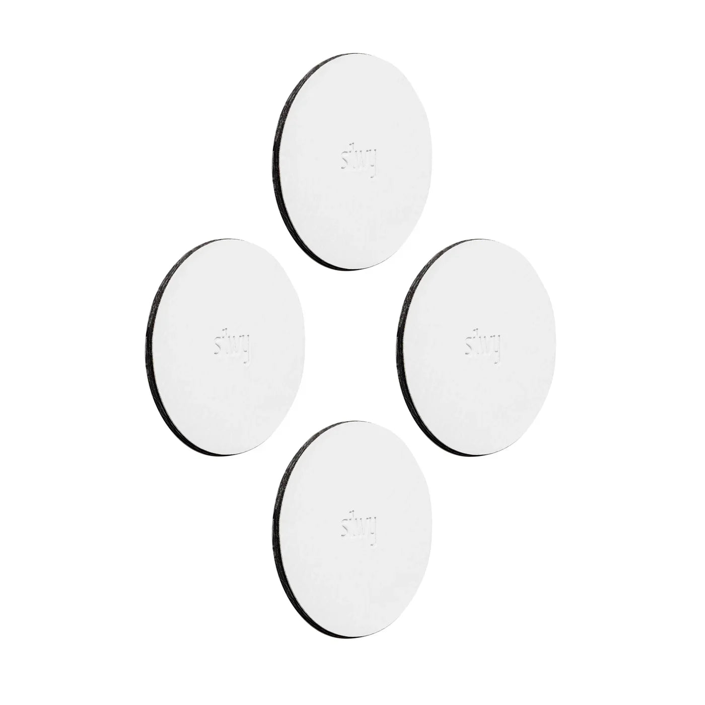 Four White Magnetic Nano-Pads, ⌀ 6.5 cm